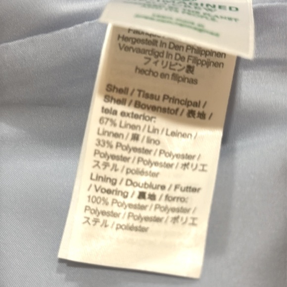 J. Crew Button Front Pencil Skirt No. 3 in stretch linen blend BG550 SZ 14 - Picture 6 of 7